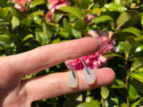 Water Drops - Opalescent sea glass earrings