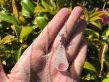 Cumbria Pink Sea Glass Necklace Sterling Silver Minimalism