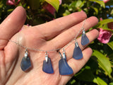 Blue Ocean Multi Pendant Sea Glass Necklace 18"