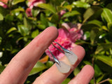 Waves - Opalescent sea glass earrings, opaque