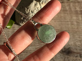 Sea Glass Marble necklace - Green Cat's Eye