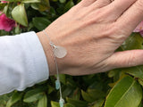 Mermaids Tears Sea Glass Bracelet Sterling Silver 8”