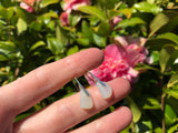 Water Drops - Opalescent sea glass earrings