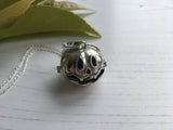 Sea Glass Marble Pumpkin Halloween Pendant