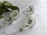 Daddies Mudlark Glass Stopper Necklace - White Sauce Bottle Top