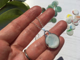 ULTRA RARE Japanese Sea Glass Ohajiki with hand symbol, Flat Marble Necklace, Beach Found Japan Sea Glass