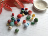 21+ Mudlarking Beads on Sea Pottery Base - Colour Mix