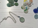 Sea Glass Ohajiki light seafoam with dimple