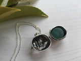 Sea Glass Marble Pumpkin Halloween Pendant