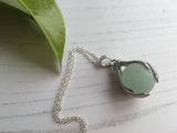 Sea Glass Codd Marble - Holding Hands Pendant