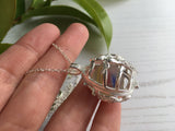 ULTRA Rare German Sea Glass Marble, Beach Marble in Oval Locket