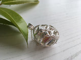 ULTRA Rare German Sea Glass Marble, Beach Marble in Oval Locket