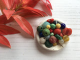 21+ Mudlarking Beads on Sea Pottery Base - Colour Mix