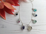 Multi Rainbow Necklace - Seaham sea glass Rainbow necklace