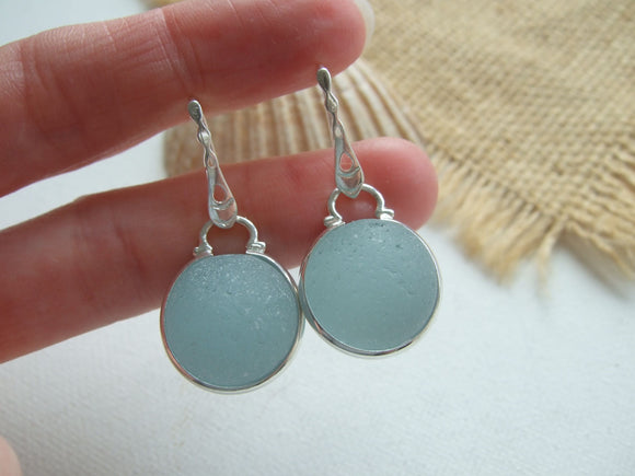 sea glass marble earrings japanese sea glass