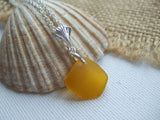 yellow sea glass necklace