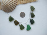Mermaids Tears - Green Sea Glass Necklace, Sterling Silver 18"