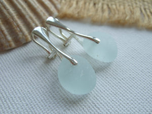 sea glass earrings clip ons