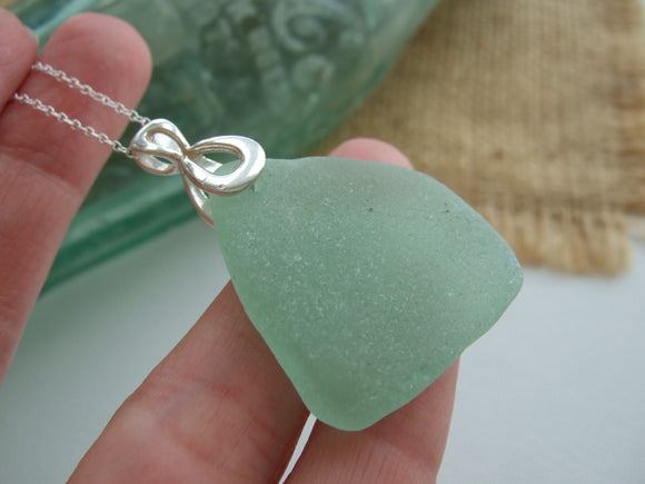 sea foam sea glass neckalce coca cola