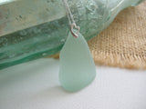 VANUATU COCA COLA Sea Foam Heart - Sea Glass Necklace