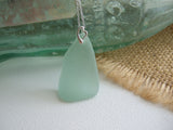 VANUATU COCA COLA Sea Foam Heart - Sea Glass Necklace