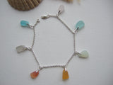 Sea Glass Rainbow Bracelet - Seaham / Scottish Beach Glass