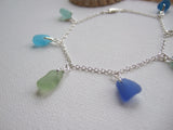 Sea Glass Ocean Colour Bracelet - Seaham / Scottish Sterling Silver