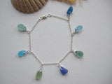 Sea Glass Ocean Colour Bracelet - Seaham / Scottish Sterling Silver