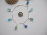 Sea Glass Ocean Colour Bracelet - Seaham / Scottish Sterling Silver