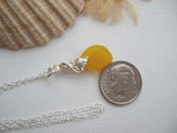 Yellow Sea Glass Flower Necklace - Spanish sea glass pendant