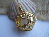 Mermaid Locket With One Or Three Sea Glass Marbles - interchangeable and openable