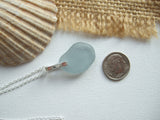 Seaham Grey Sea Glass Necklace - Steel Blue Gray