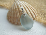 Seaham Grey Sea Glass Necklace - Steel Blue Gray