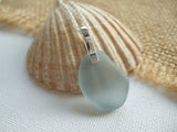 Seaham Grey Sea Glass Necklace - Steel Blue Gray