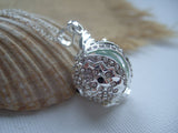 Marble Fish Locket with Sea Glass Codd Marble - Openable