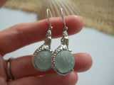The little Mermaid - Sea Glass Marble Earrings with Mermaid