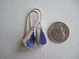 Scottish Sea Pottery Earrings - Midnight Blue Mermaid Tail