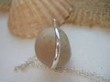 Victorian Clay Sea Marble necklace, Sphere Pendant