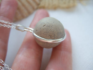 clay sea marble necklace