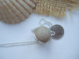 Sea Marble Victorian Clay Marble - Necklace