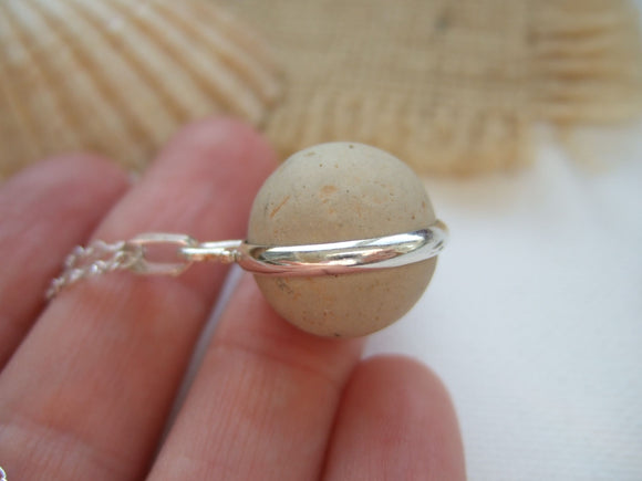 small clay beach marble necklace