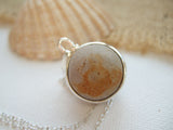 Small Victorian Clay Beach Marble Pendant - Rusty