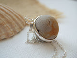 Small Victorian Clay Beach Marble Pendant - Rusty