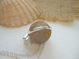 Small Victorian Clay Beach Marble Pendant - Rusty