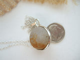 Small Victorian Clay Beach Marble Pendant - Rusty