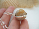Small Victorian Clay Beach Marble Pendant - Rusty