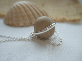 Victorian 100 Year Old Clay Beach Marble - Necklace