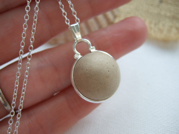 beige clay beach marble pendant