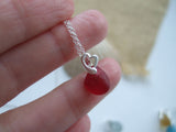 Clavicle Necklace - Dainty Seaham Sea Glass Pendant On Sterling Silver 1