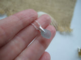 Clavicle Necklace - Dainty Seaham Sea Glass Pendant On Sterling Silver 1